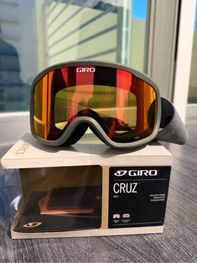 Giro Cruz Goggles — Gray Frame with Red-Orange Mirrored Lens